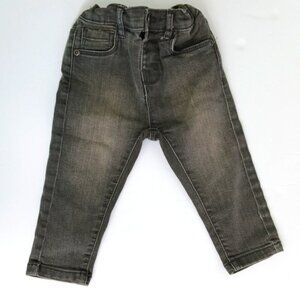 George Baby Boy Blackish Grayish Jeans Size 12-18 Months Adjustable Waist